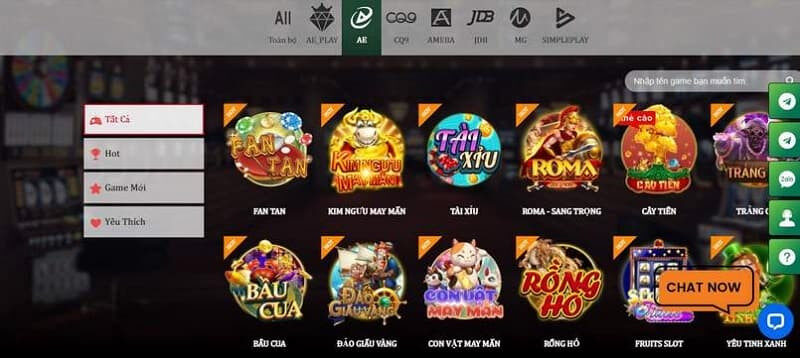 Các trò chơi CASINO tại nhà cái S128